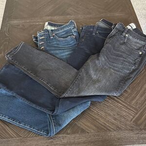 J.Crew Women’s Jeans Bundle Size 27 | 3 Pair Slim Mid Rise Dark Wash Black Denim